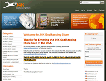 Tablet Screenshot of j4kgoalkeepingstore.com